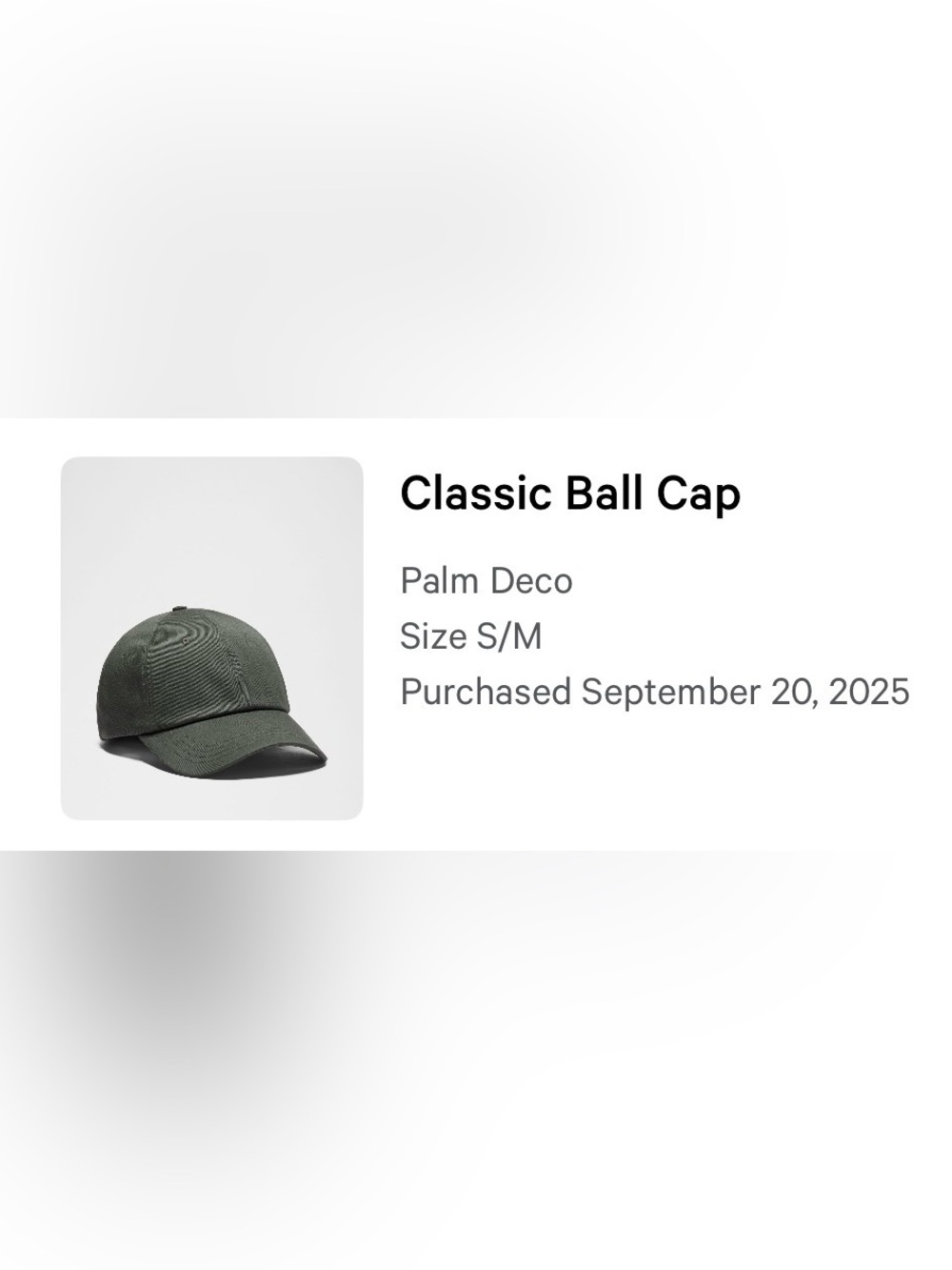 lululemon athletica Palm Deco Unisex Classic Ball Cap NWT, Size S/M